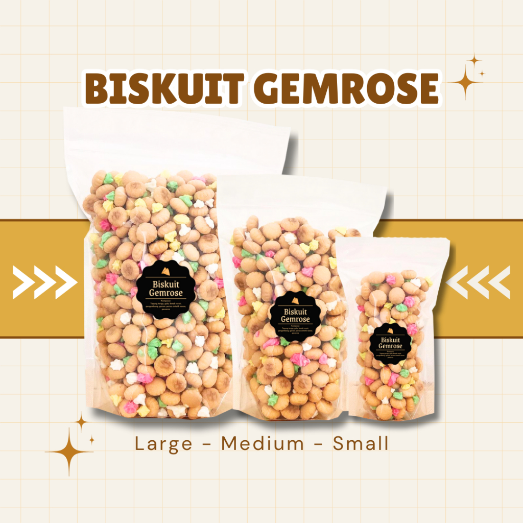 

[DELISH SNACKS] Biskuit Gemrose / Snack Cemilan Camilan Manis / Kue Monas Gem Rose