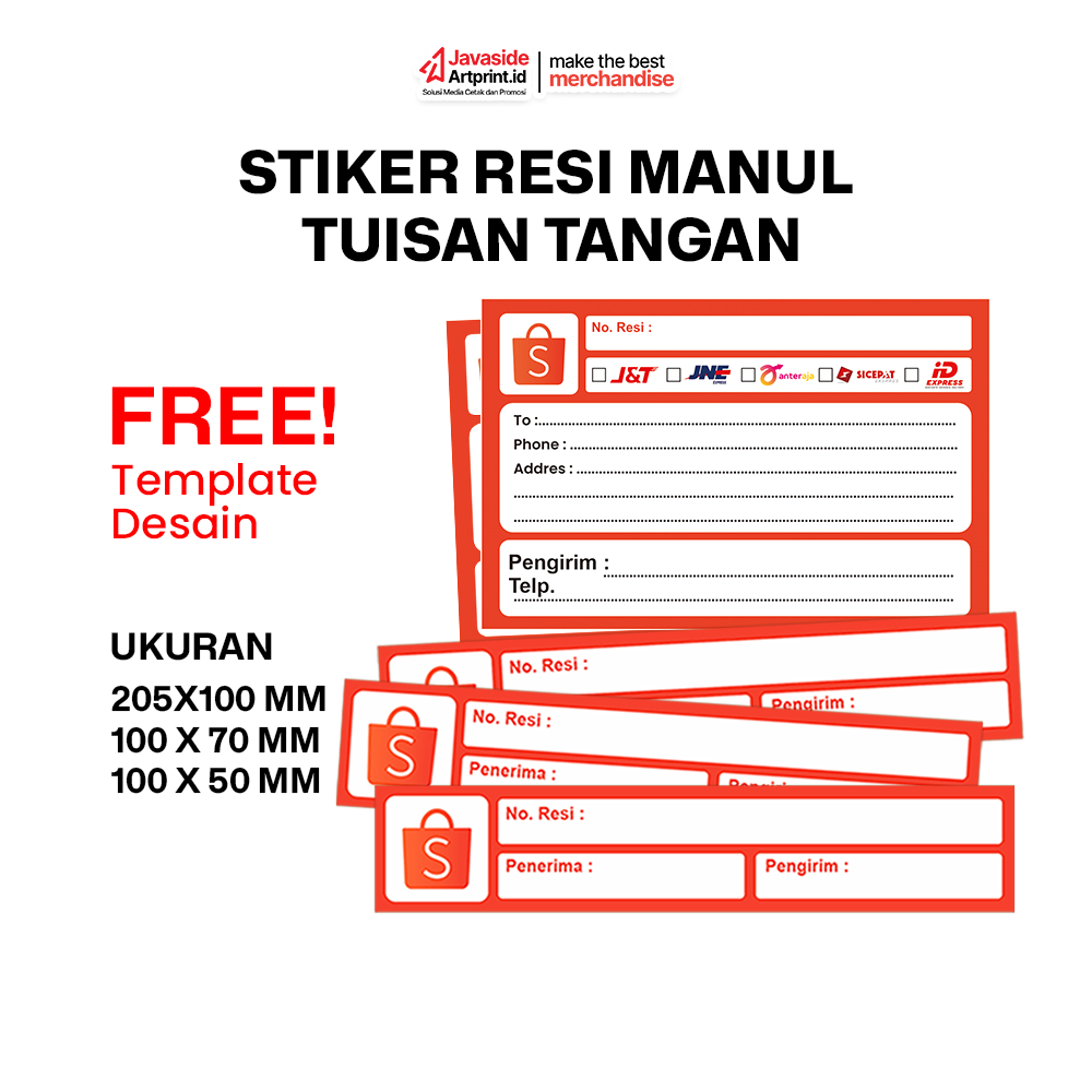 

STIKER RESI PENGIRIMAN MANUAL TULISAN TANGAN - JAVASIDE ARTPRINT