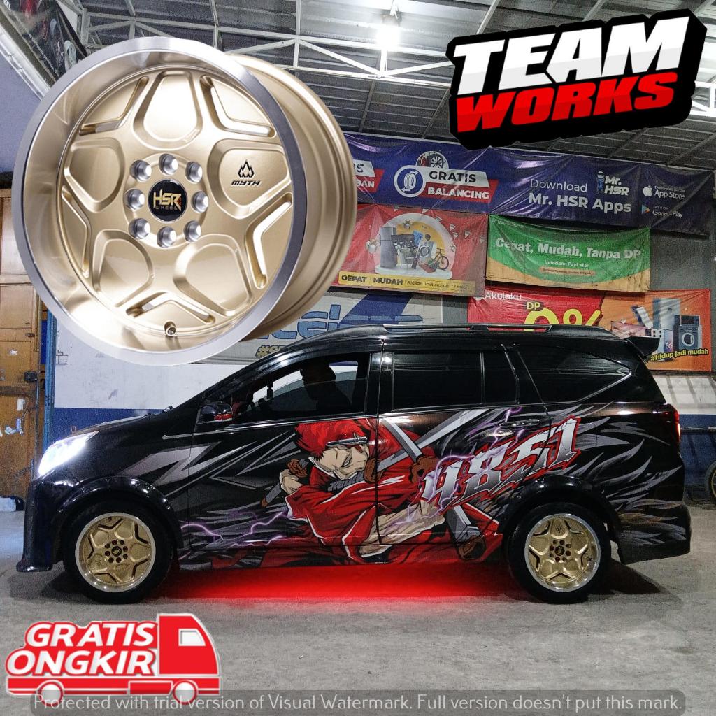 VELG RACING RING 16 HSR MYTH04 GOLD LIPS MOBIL AGYA SIGRA CALYA PELEK R16 MODEL CELONG LEBANG BELANG