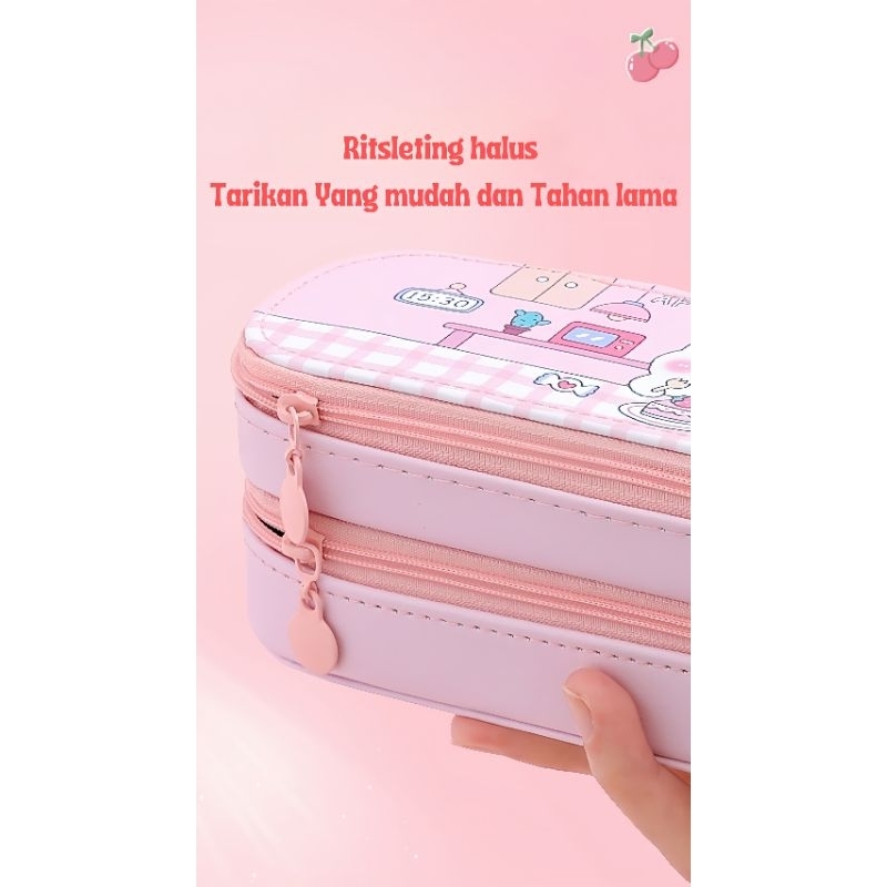 

Ay00! KOTAK PENSIL PENA 2 LAYER/TINGKAT TEMPAT PENSIL ALAT TULIS ANAK WATERPROOF INPORT -KP020