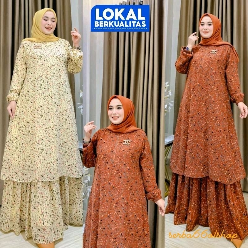 GAMIS MALAYSIA BUSUI FRIENDLY MUTIF bunga