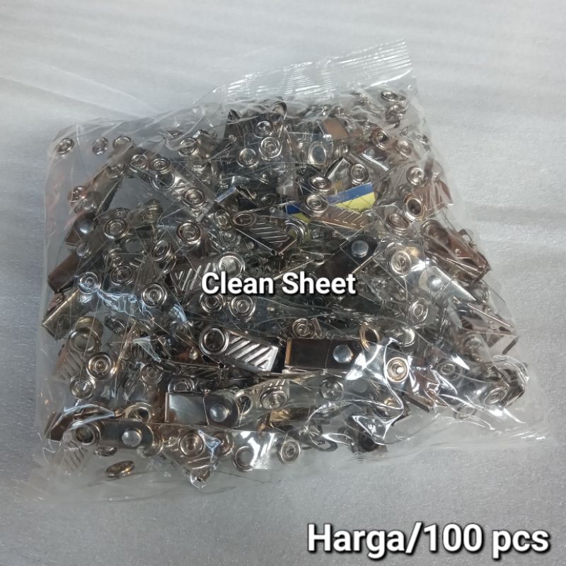 

Jepitan id card/name tag bahan besi (Harga/100 pcs)