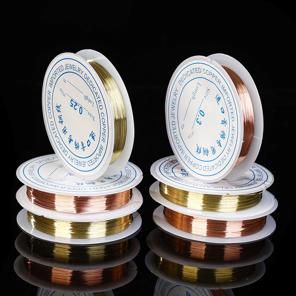 ⚡COD⚡ Bahan Kraft Tali Kawat Tembaga 0.3, 0.4,  0.6 Artistic Copper Wire Perhiasan DIY