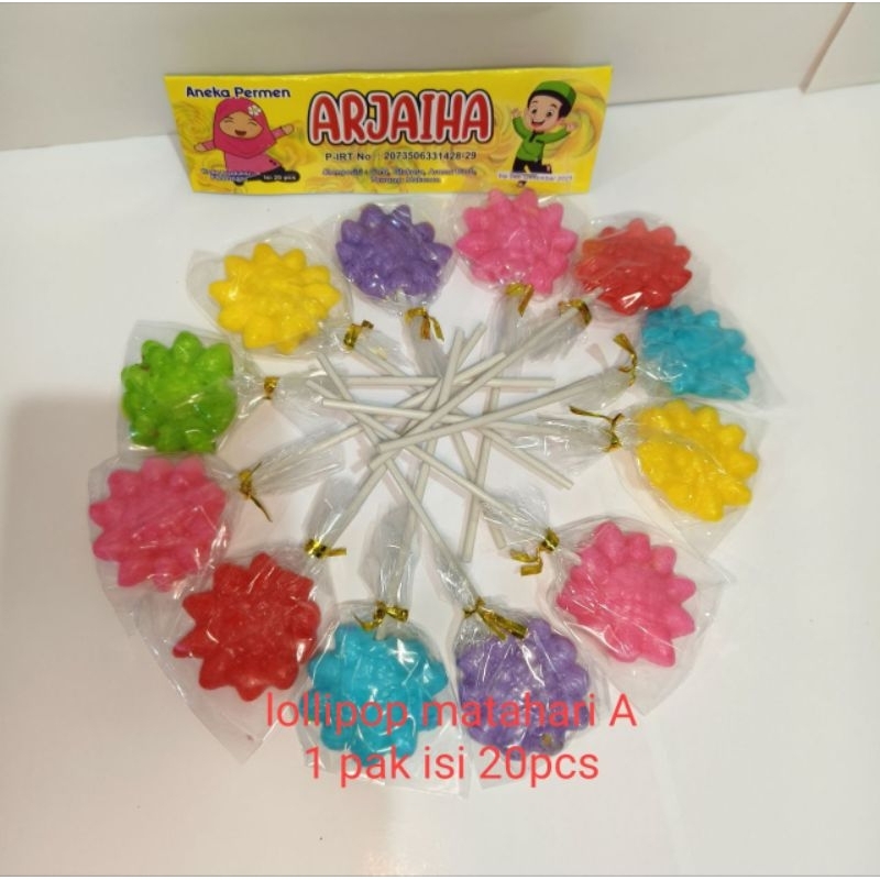 

PERMEN LOLIPOP MATAHARI (A) 3 CM ISI 20 PCS HARGA GROSIR