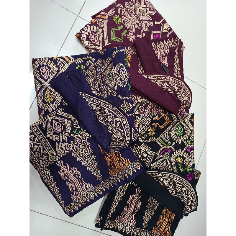 1 Set Couple Kamen+ Saputan + Udeng Bordir Bali