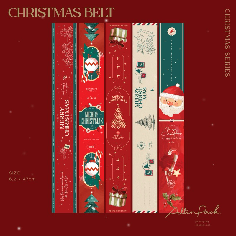 

isi 15 Paper belt Christmas Paper Sleeve Natal 2023