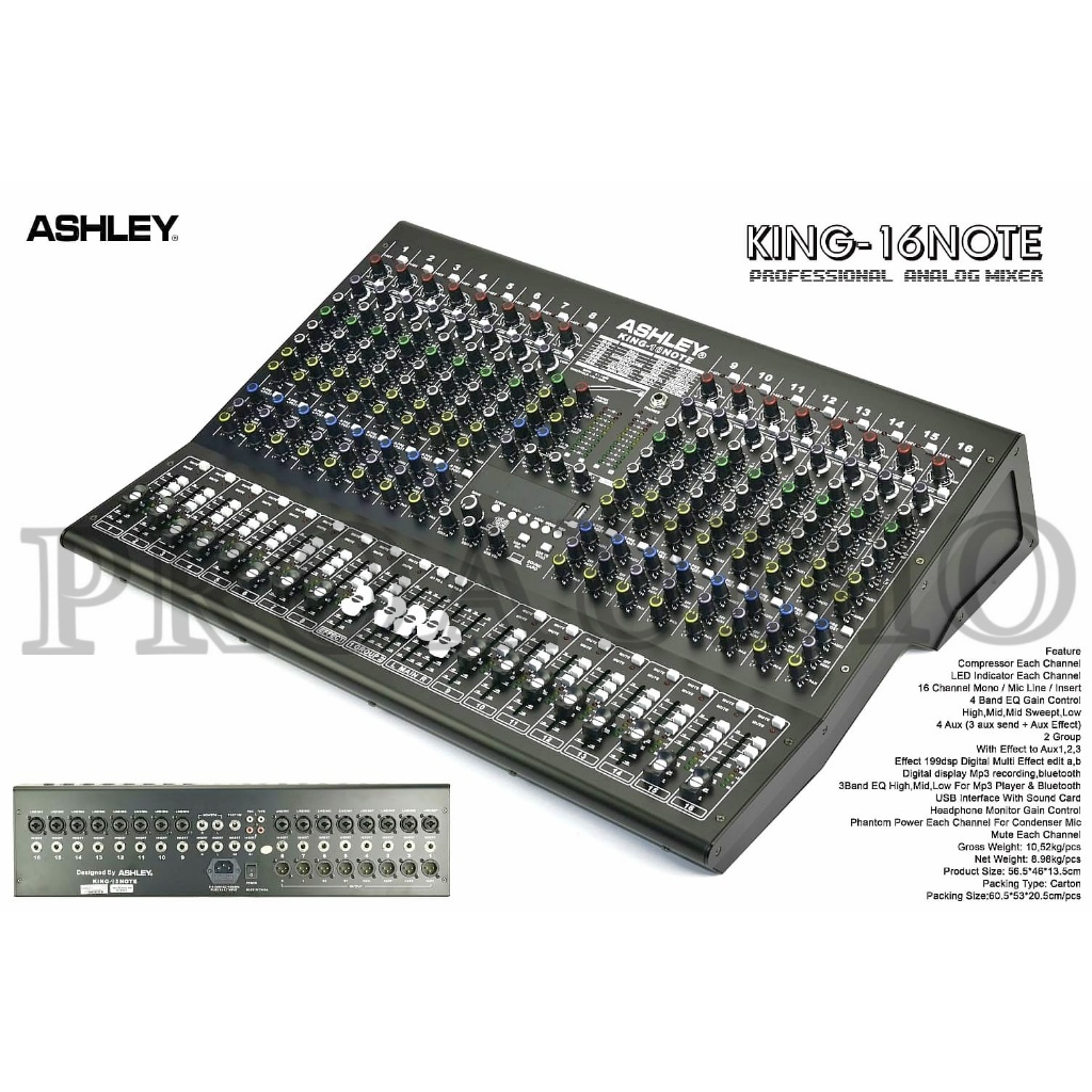 mixer audio ashley 16 channel king16 note / king 16 note original