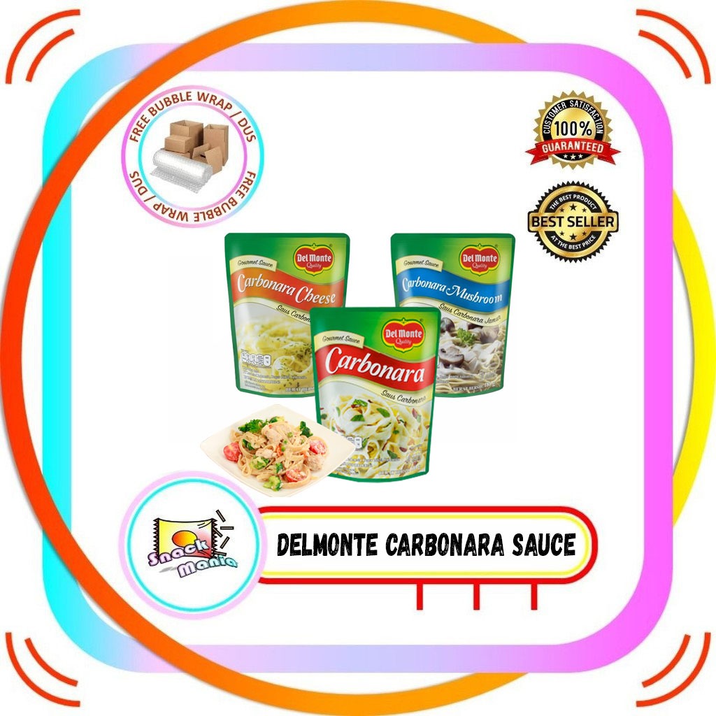 

Delmonte Gourmet Sauce Carbonara Original | Cheese | Mushroom ~ 180 gr Saus Keju