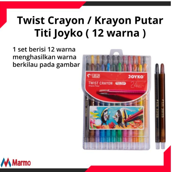 

Twist Crayon Joyko / Krayon Putar Joyko (12 warna)