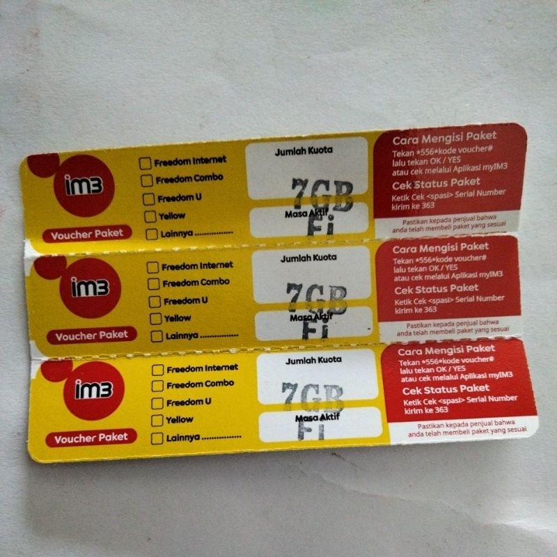 Voucher Indosat 7GB 30Hari