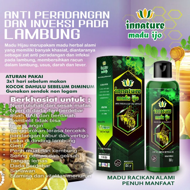 

Innature Madu Hijau Ijo 350 Gram Herbal Asam Lambung Maag Gerd