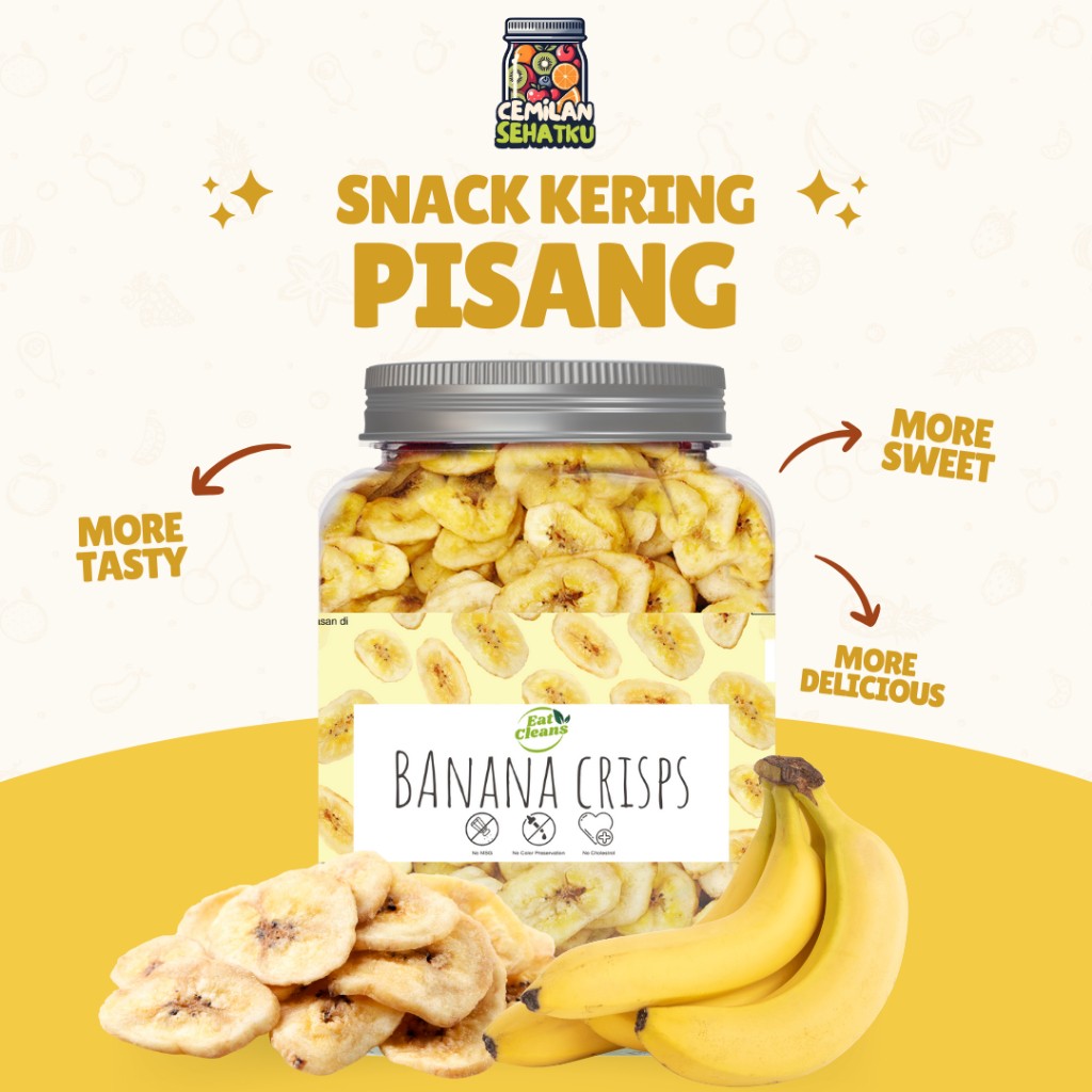 

Freeze Dried Banana - Keripik Buah Pisang Manis - Kripik Pisang Manis Premium - Cemilan Sehat Kripik Pisang Gurih - Cemilah Diet Rendah Kalori