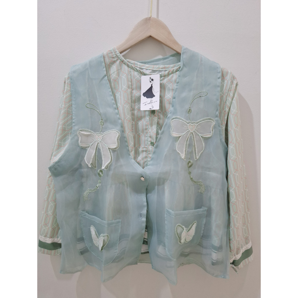 Miniyu Blouse Satin Korean Import Premium