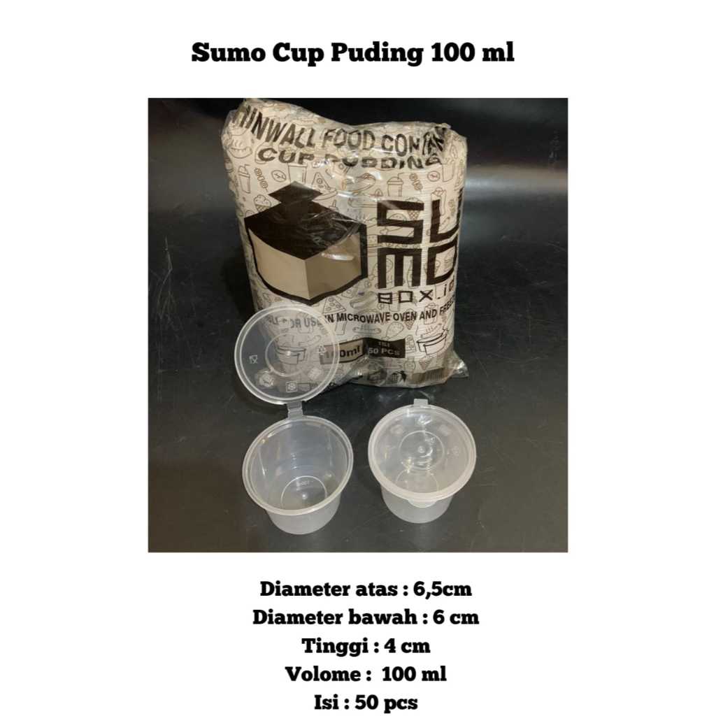 Thinwall Cup Sumo Puding 100ML/ CUP PUDING 100ML