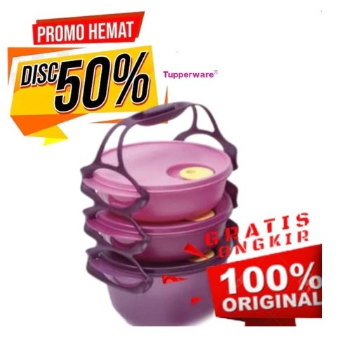Tupperware Carry All Bowl Jumbo Set Tempat Nasi Rantang Makanan Bekal Jumbo Kado Hadiah Hamper Murah