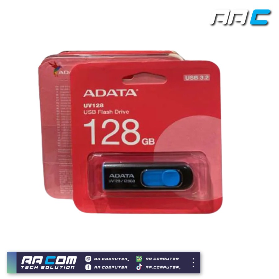 Flashdisk ADATA UV128 USB 3.0 slider 128GB - Original - 128GB