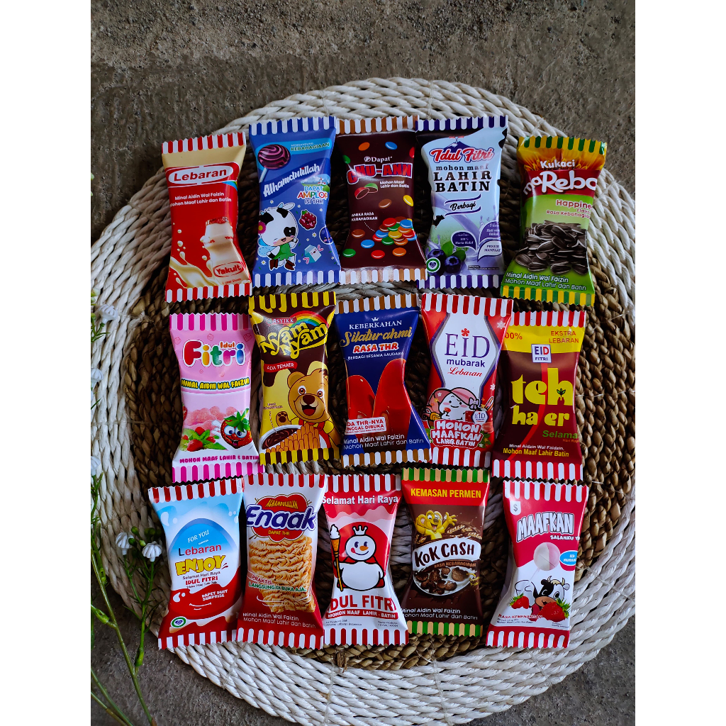 

Amplop Lebaran Permen Motif Snack - isi 10