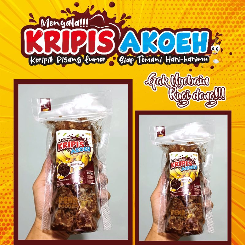 

KERIPIK PISANG COKLAT LUMER BERAT 140GR - CEMILAN MURAH & ENAK FULL COKLAT