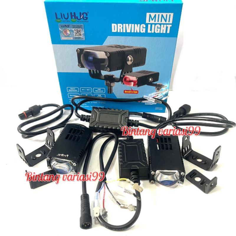 SEPASANG LAMPU TEMBAK LIU HJG  GR1 D2 MINI SLIM SOROT LED LASER GUN 30 WATTT 2 WARNA PUTIH KUNING PL