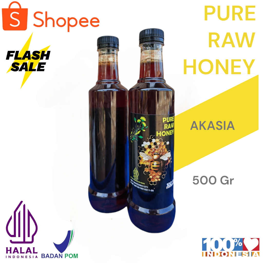 

Madu Murni Asli 500 Gr Nektar Akasia 100% Alami Pure Natural Raw Honey