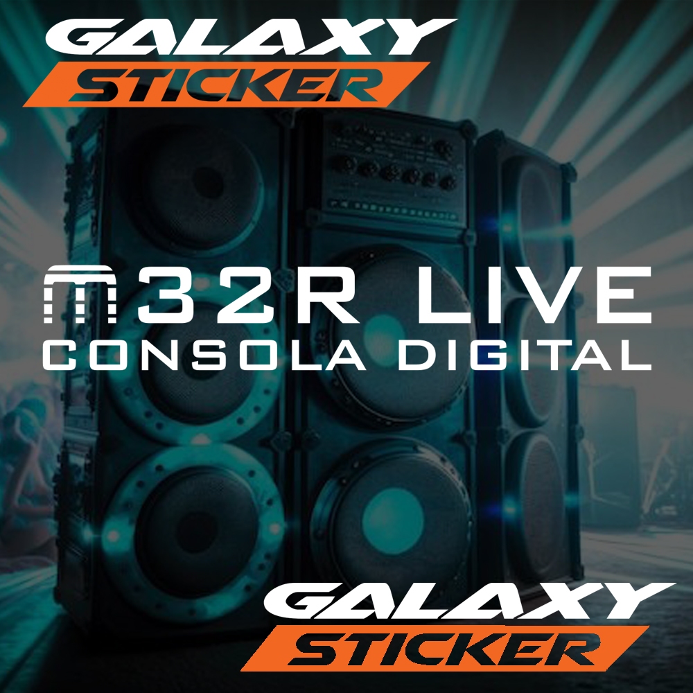 

cutting sticker hardcase sound system m32r live.stiker box audio M32R LIVE consola digital