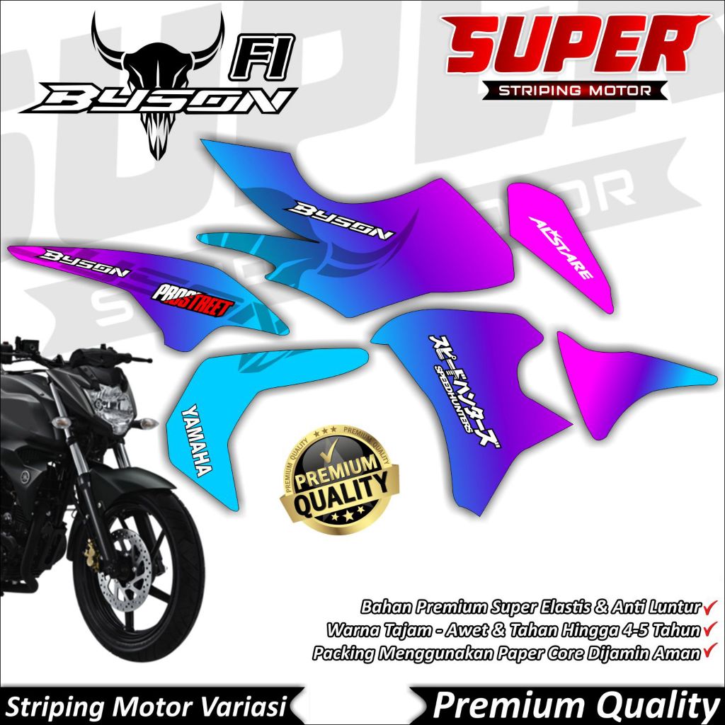 Stiker Byson FI New Anti Luntur keren Striping Byson Striping Byson FI NEW Striping Yamaha Byson FI 