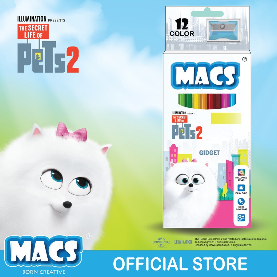 

TBMO MACS 12/24/36 COLOR PENCILS THE SECRET LIFE of PETS 2