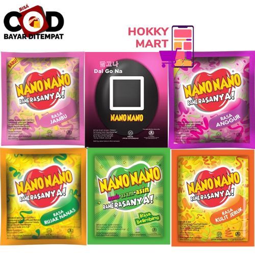 

(HOKKY) Permen Nano Nano Manisan Buah Permen Nanonano 12.5gr Permen Jadul Snack Cemilan Anak Murah Jajanan Jadoel