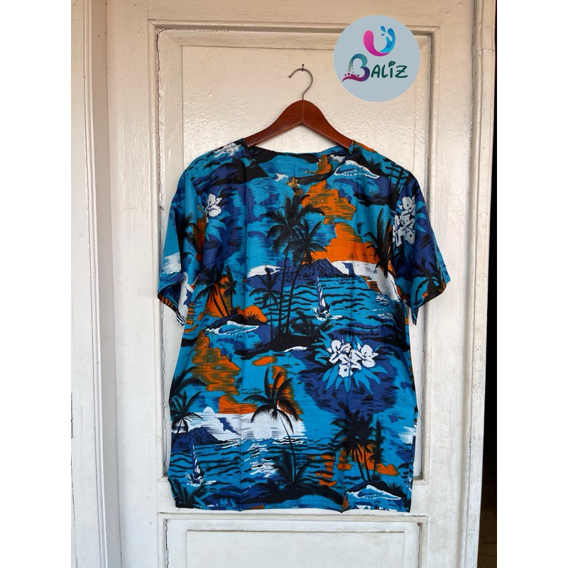 baju pantai bali motif pemandangan - baju santai - baju barong - baju distro - kaos oblong - kaos ba