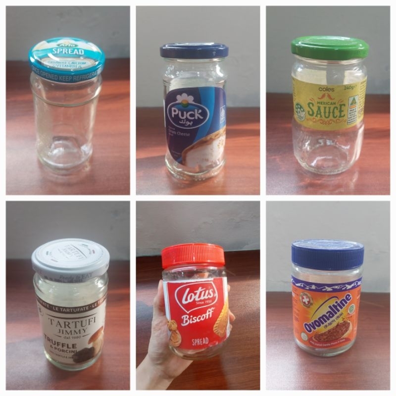 TOPLES BOTOL KACA BEKAS SELAI untuk Pajangan Dekorasi Display Vas Bunga Kerajinan (IKAN CUPANG)