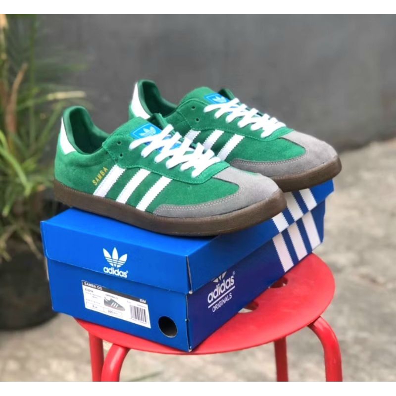 Sepatu adidas samba OG green white