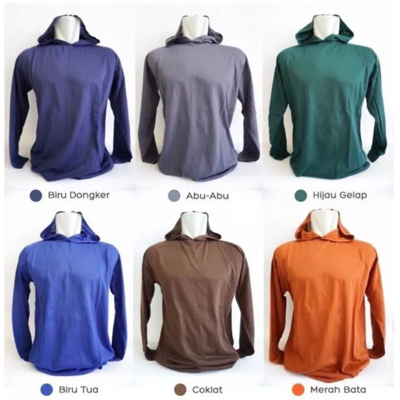 Kaos lengan panjang bertudung Kaos Tani Kaos Sawah Kaos Proyek
