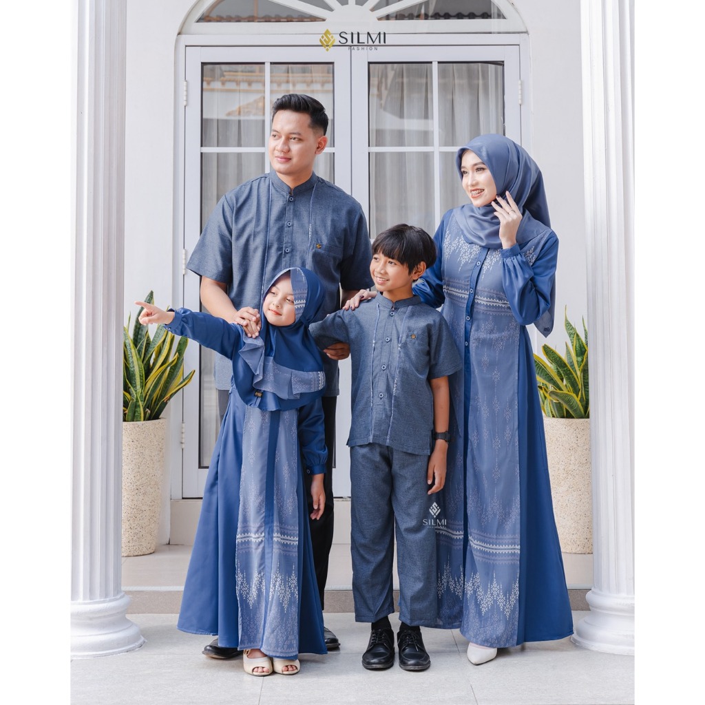 SARIMBIT EXCLUSIVE TERBARU 2025 WARDAH FAMILY YALE BLUE ETHNIC BY SAMARA SILMI BAJU WANITA BUSUI KOK