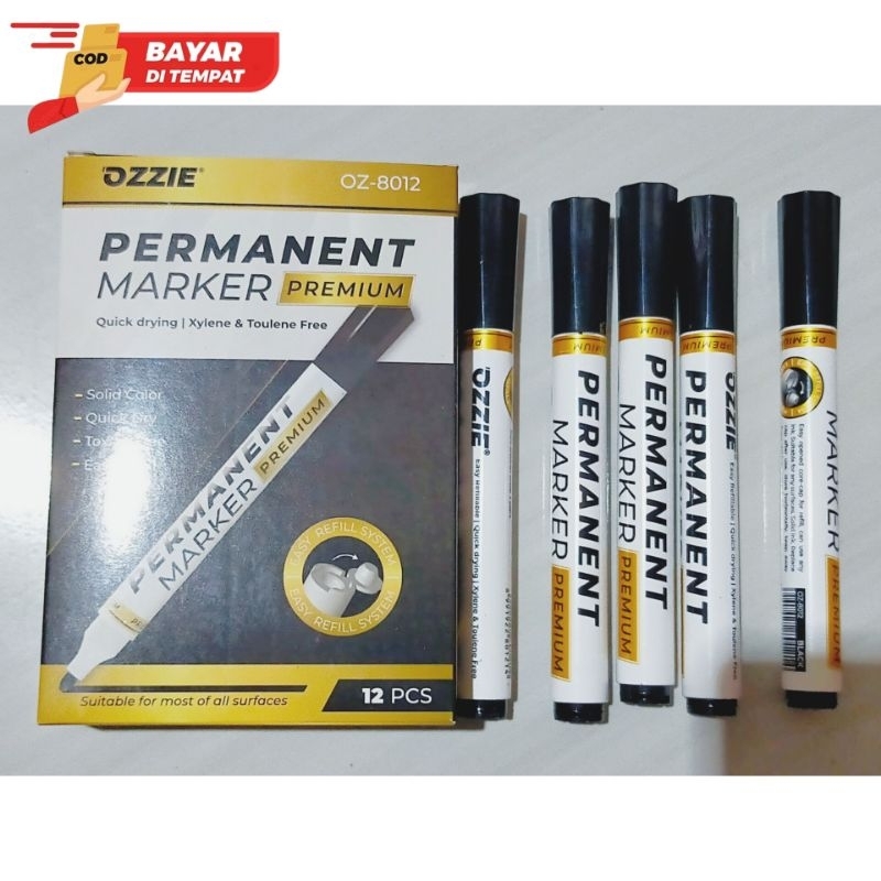 

Sepidol Permanen Hitam / Spidol Besar 1 pack isi 12 pcs