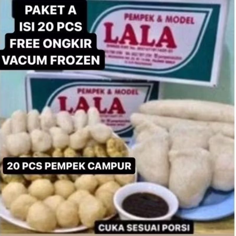 

Paket Mini pempek lala 26 ilir palembang (20.pcs)