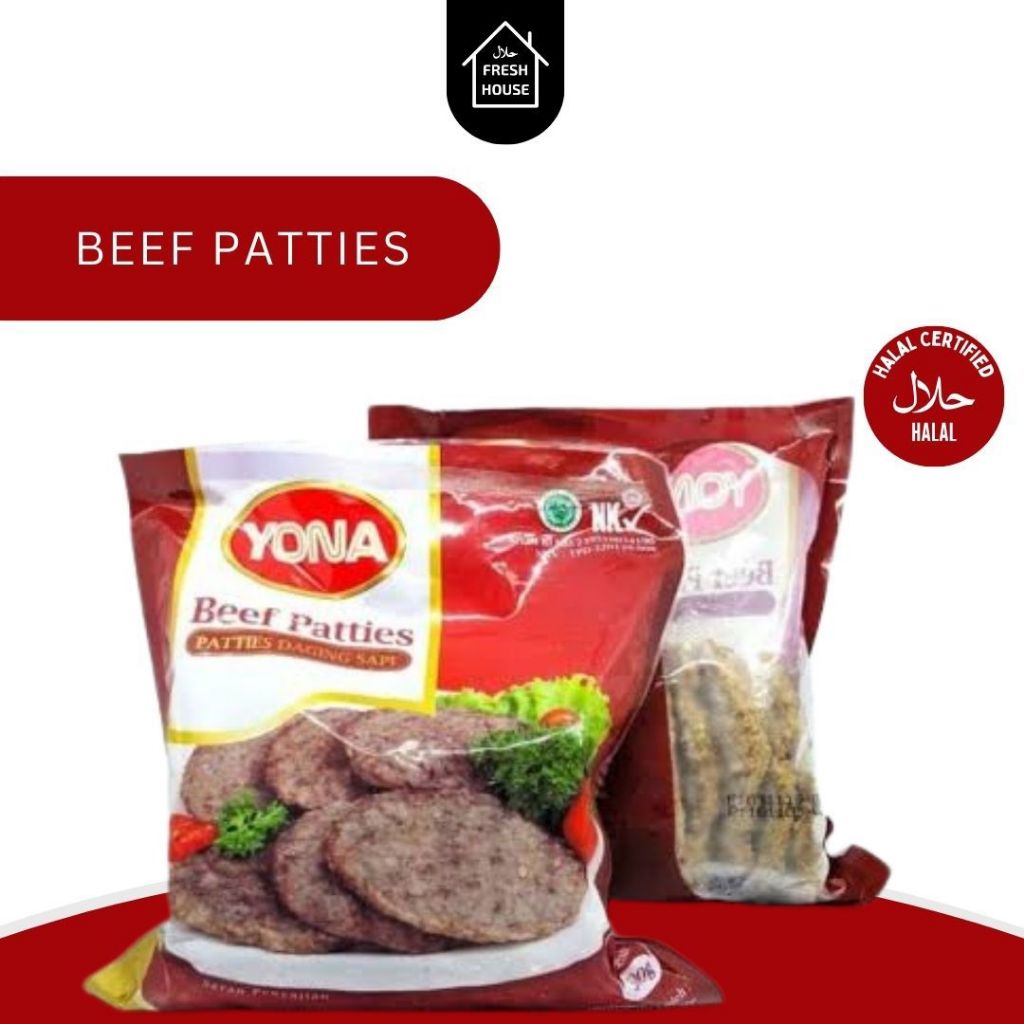 

YONA BEEF PATTIES 5OOGR / BEEF PATTIES ISI 10PCS