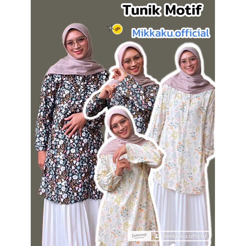 [MIKKAKU] Atasan Tunik Model Bunga