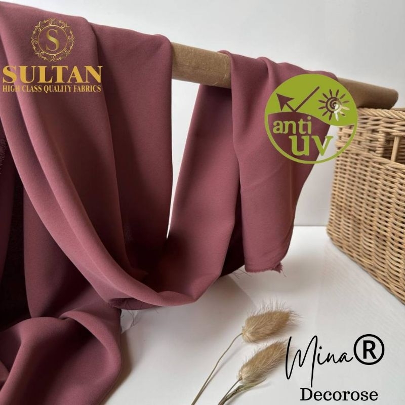 Kain Abaya Sultan MINA Anti-UV Decorose polos