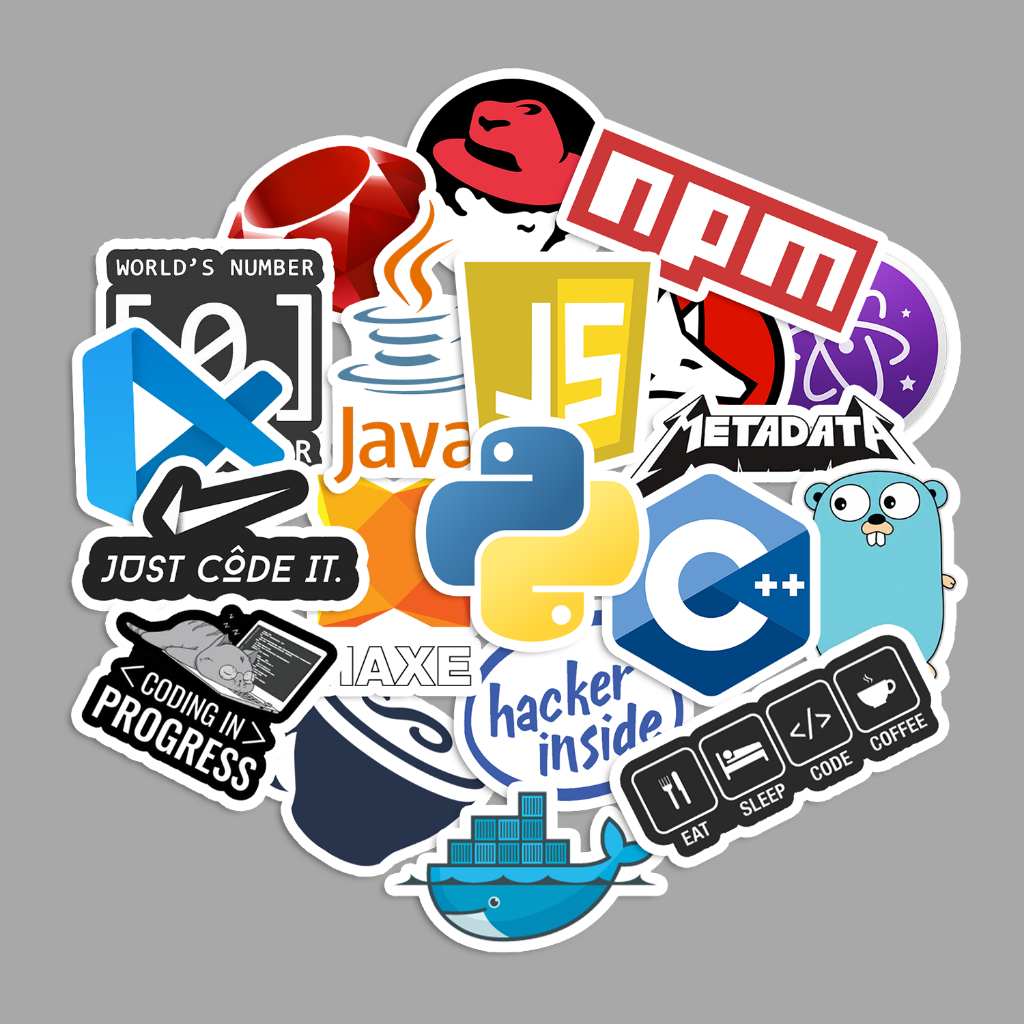 STICKER PACK - PROGRAMMING & CODING | STICKER KOPER STICKER TUMBLER STICKER LAPTOP HELM