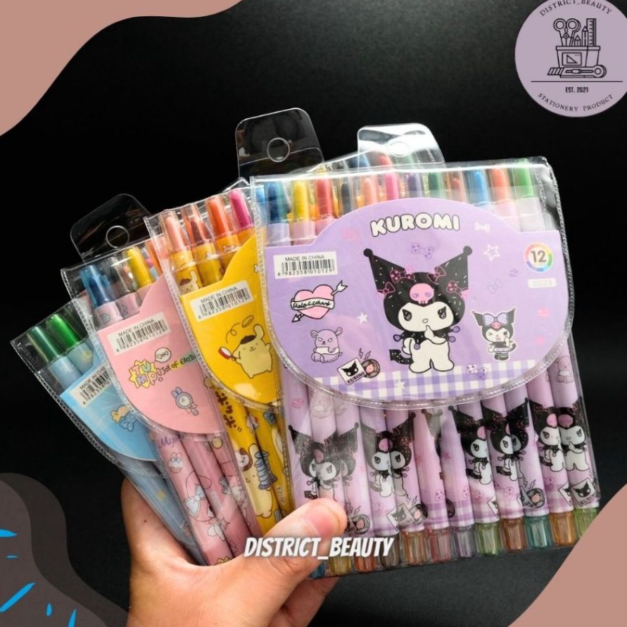 

Grosir CRAYON PUTAR KRAYON MEWARNAI KRAYON TWIST ROLLING MOTIF KUROMI CINAMOROL PURIN MELODY
