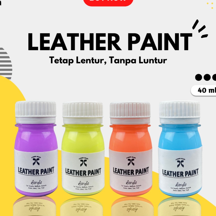 

Extra Leather Paint Cat Sepatu Tas Jaket Kaos Lukis Sol Kulit Asli Sintesis Repaint Dompet Jeans Topi Kanvas Shoes Canvas Svmmerink