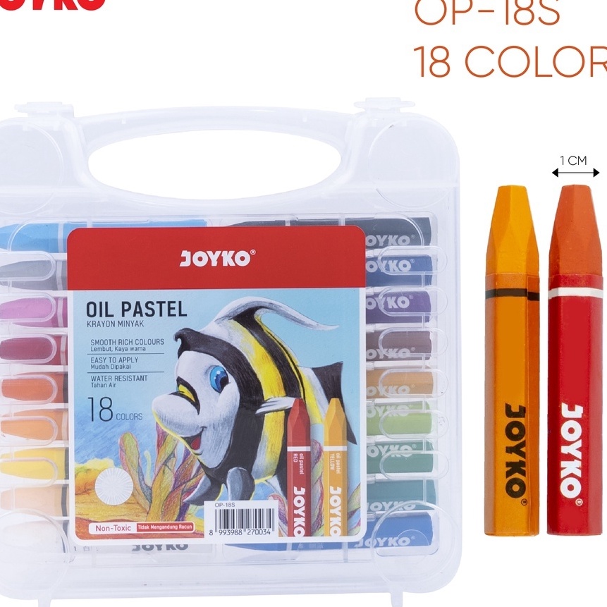 

Hematku 1 Pack JOYKO OIL PASTEL CRAYON 18 WARNA OP18S