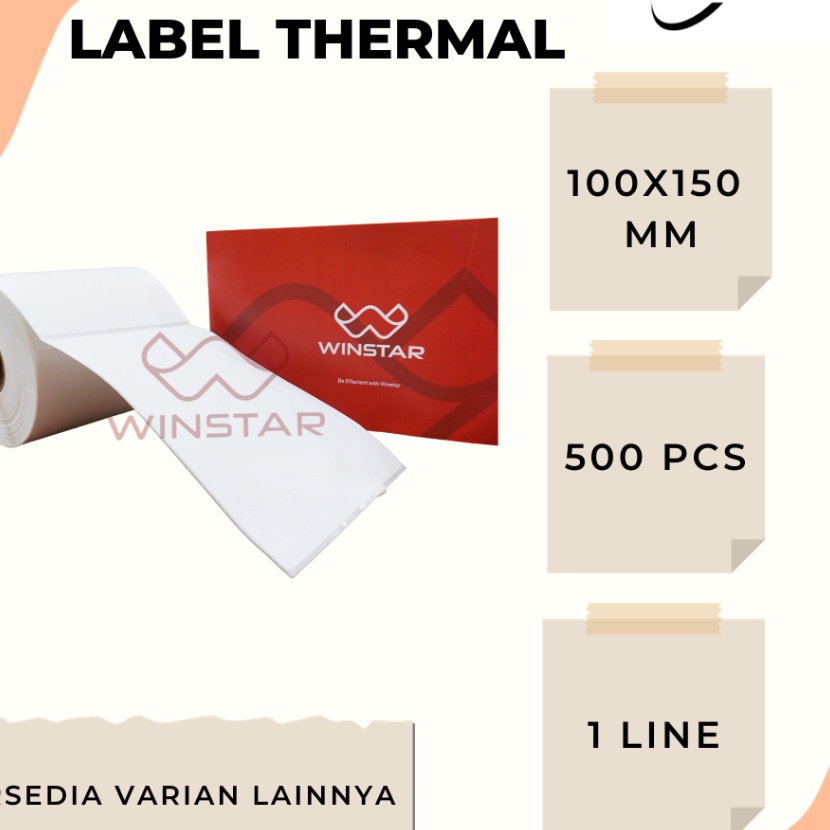 

murah LABEL STICKER THERMAL 1 X 15 BARCODE 1X15 UKURAN A6 ONSHOP