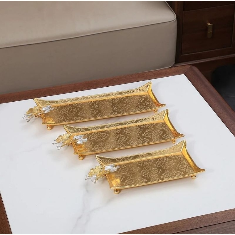 Nampan Gold Kupu-kupu Mewah nampan stainless gold