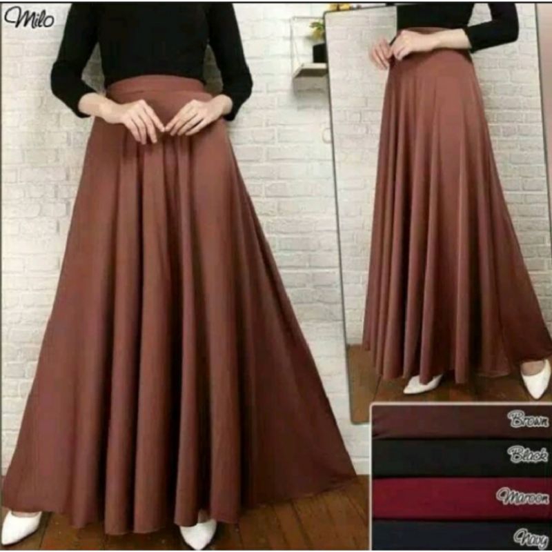 ROK A-LINE SCUBA PANJANG/ROK KERJA WANITA TERBARU