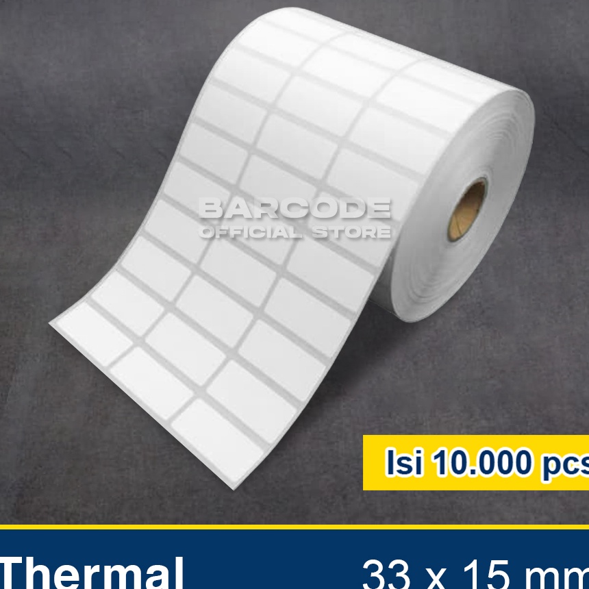 

KI3 Label Thermal 33 x 15 mm 3 Stiker Barcode 33x15 mm Core 1 inch 1 pcs