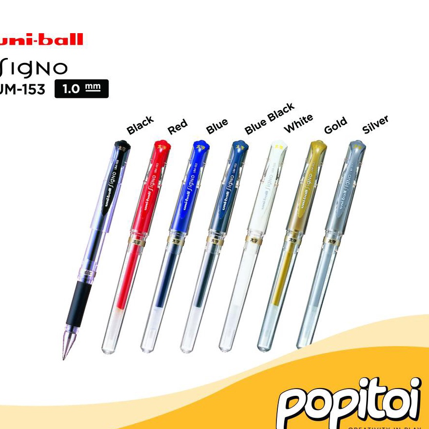 

PESTA HARGA SPESIAL UNI Signo UM153 Broad Type Gel Pen Uni ball no sakura gelly Uniball White