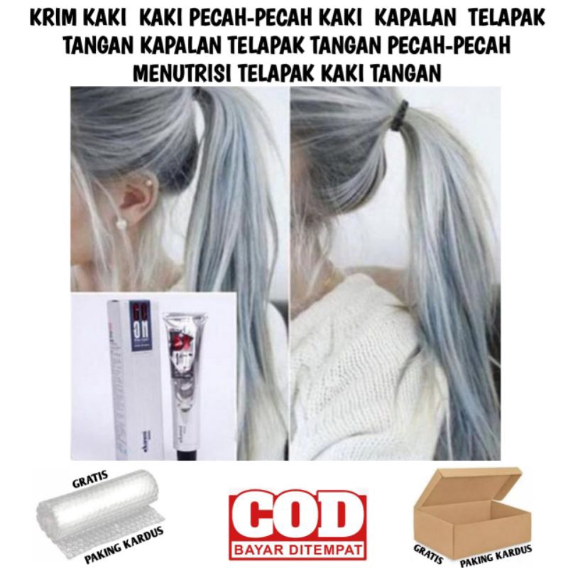 Diskon Besar CREAM PEWARNA RAMBUT WARNA ABUABU MUDA PERMANEN  CAT RAMBUT ABUABU MUDA PERMANEN