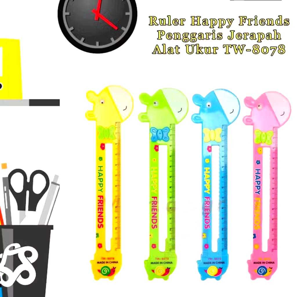 

Veiso_Ruler Jerapah / Penggaris Anak-Anak / Happy Friend / Garisan murah