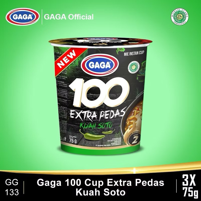 

MIE GAGA CUP 100 EXTRA PEDAS 3 PCS